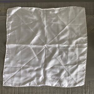 100% silk white handkerchief